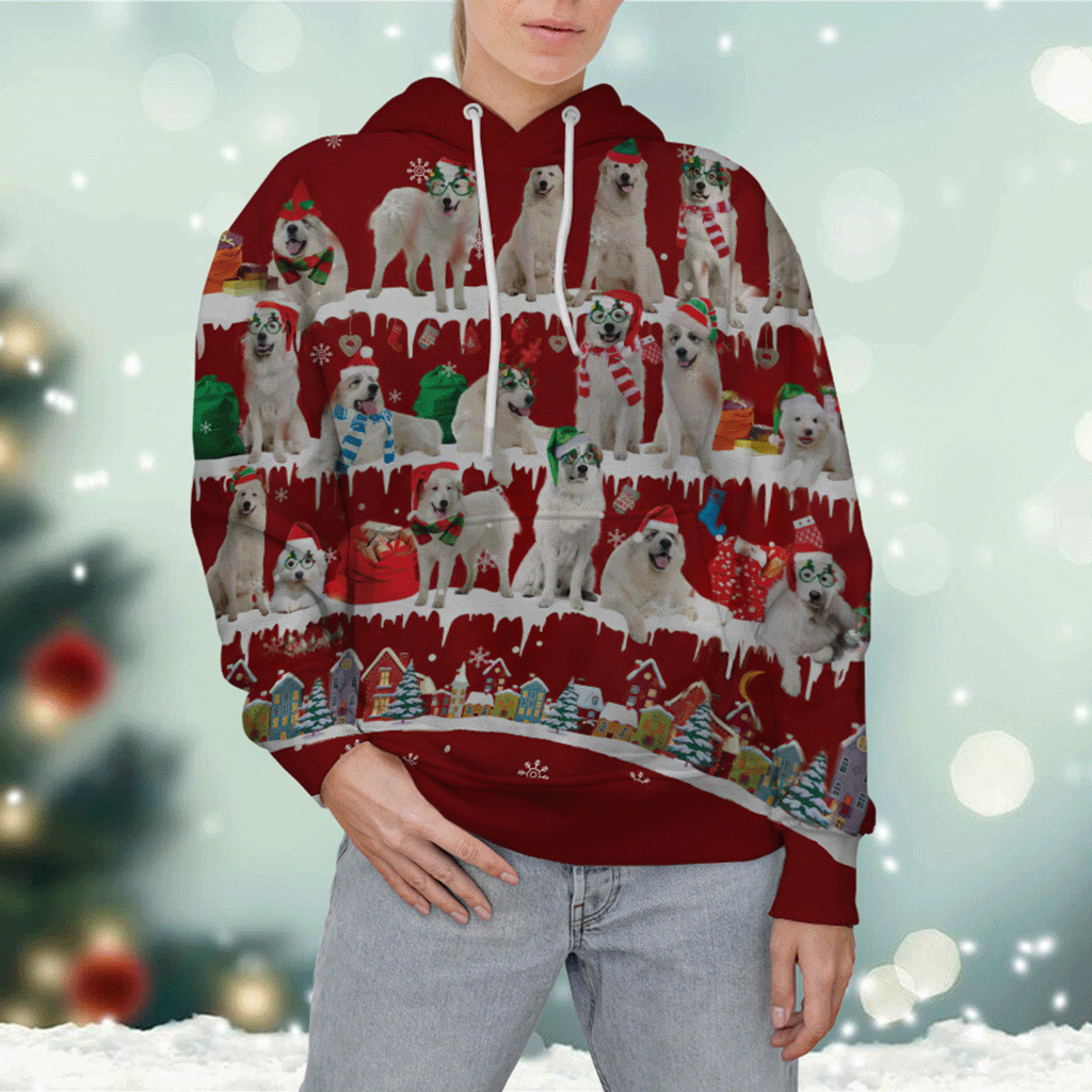 Great Pyrenees - Snow Christmas - 3D Hoodie