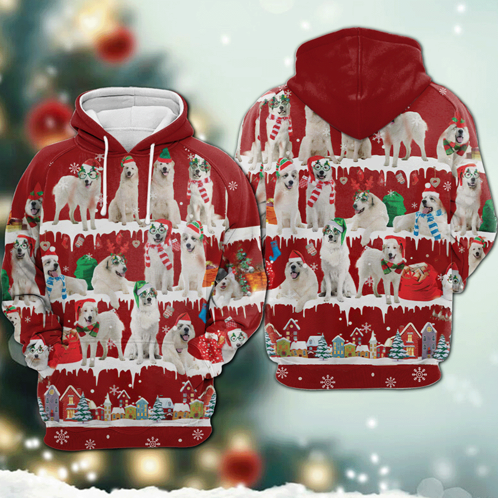 Great Pyrenees - Snow Christmas - 3D Hoodie