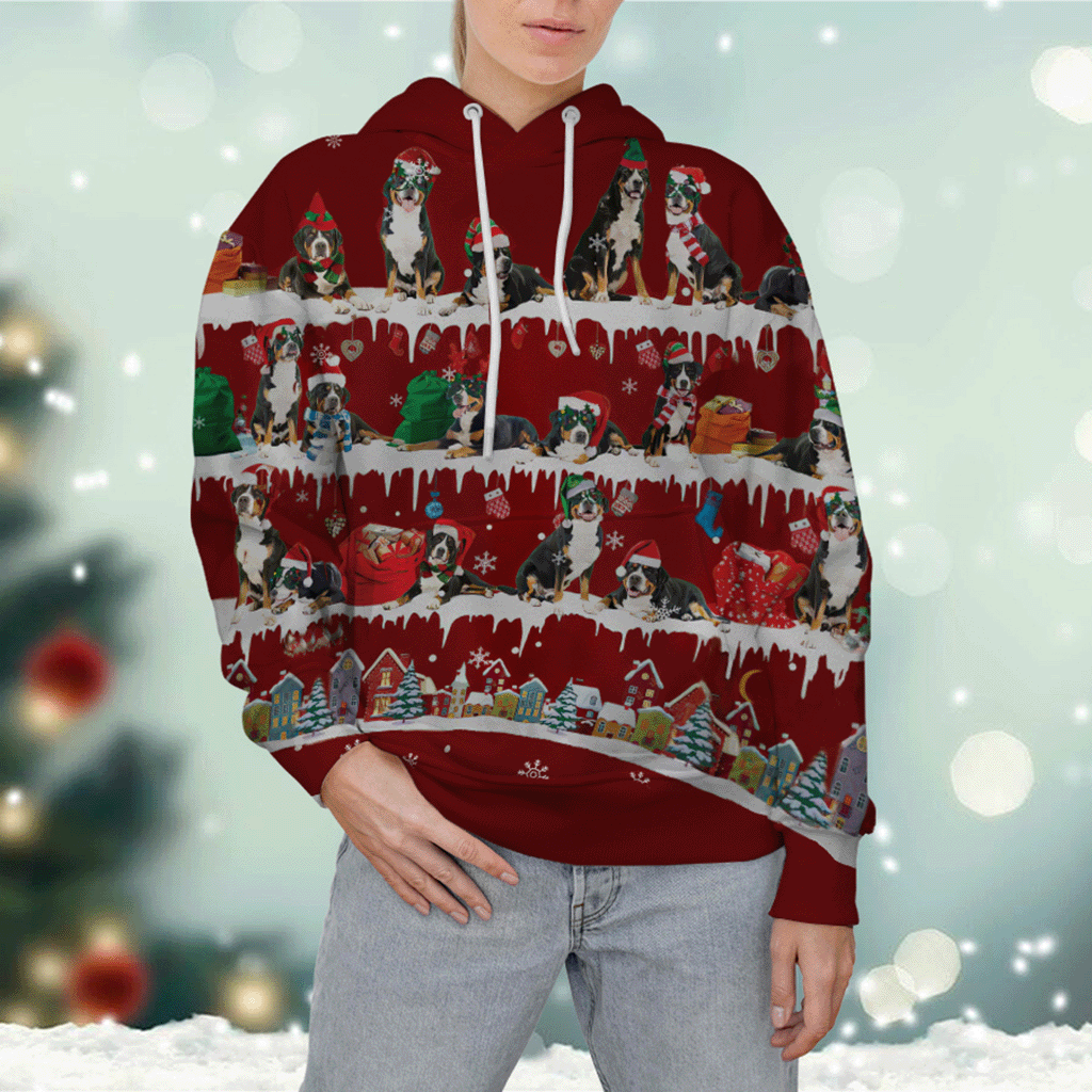 Greater Swiss Mountain - Snow Christmas - 3D Hoodie