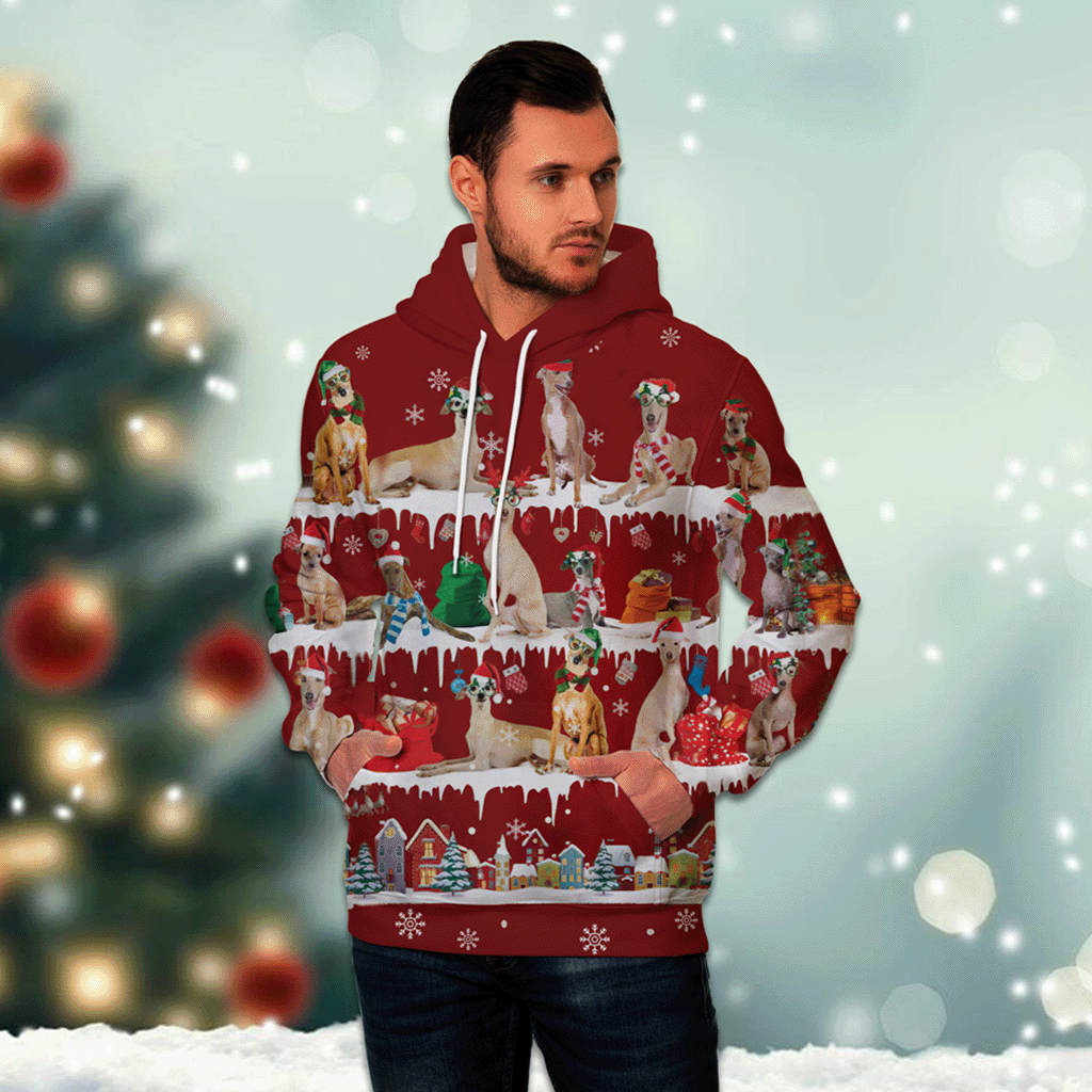 Greyhound - Snow Christmas - 3D Hoodie