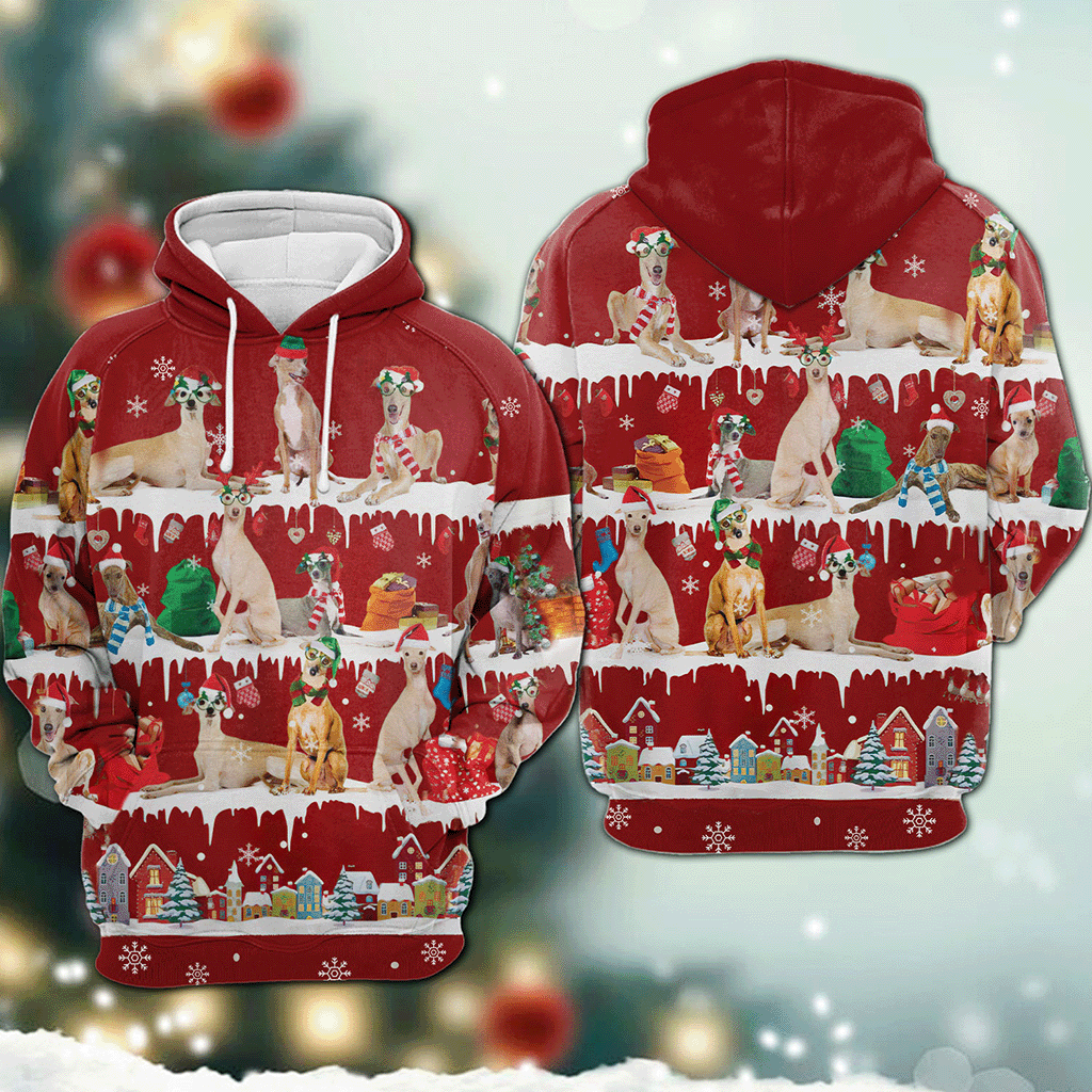 Greyhound - Snow Christmas - 3D Hoodie