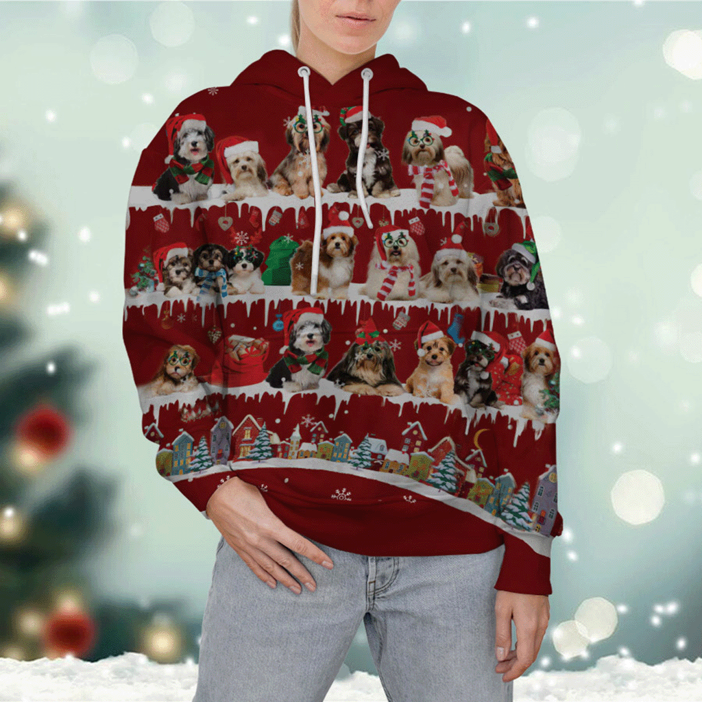 Havanese - Snow Christmas - 3D Hoodie