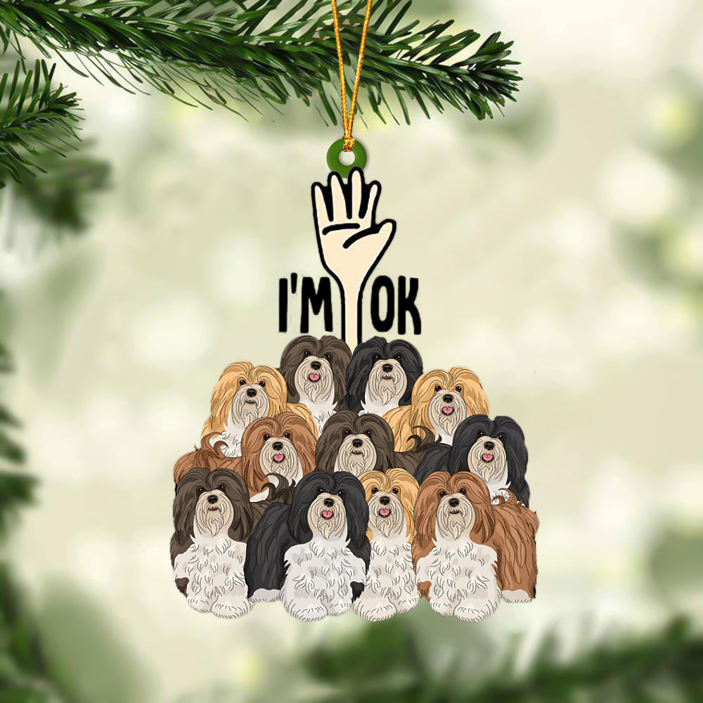 Havaneses I'M OK Hanging Ornament
