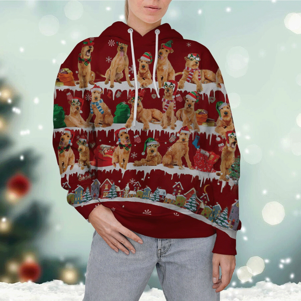 Irish Terrier - Snow Christmas - 3D Hoodie