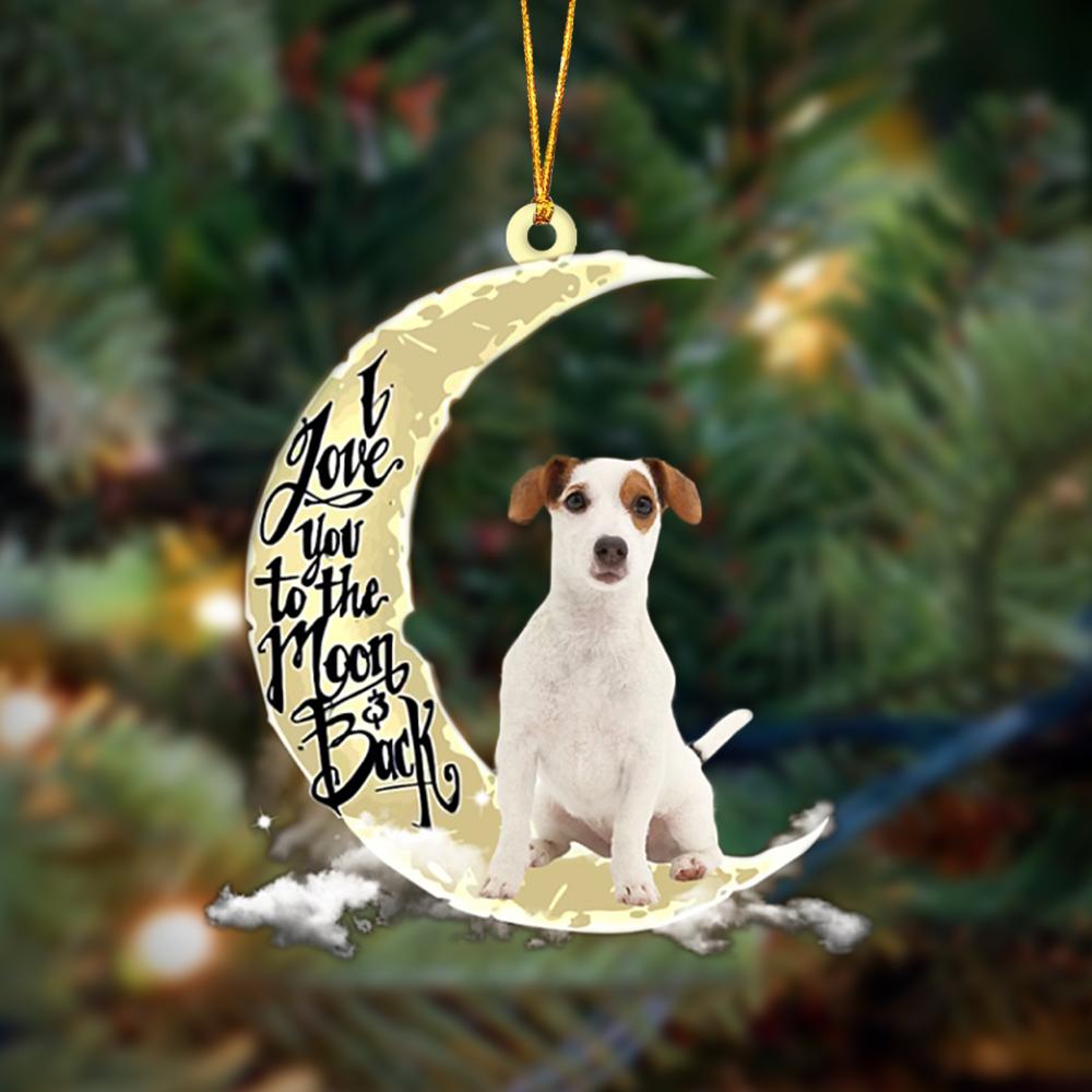 Jack Russell Terrier I Love You To The Moon And Back Hanging Ornament