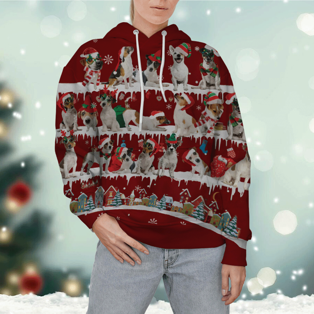 Jack Russell Terrier - Snow Christmas - 3D Hoodie