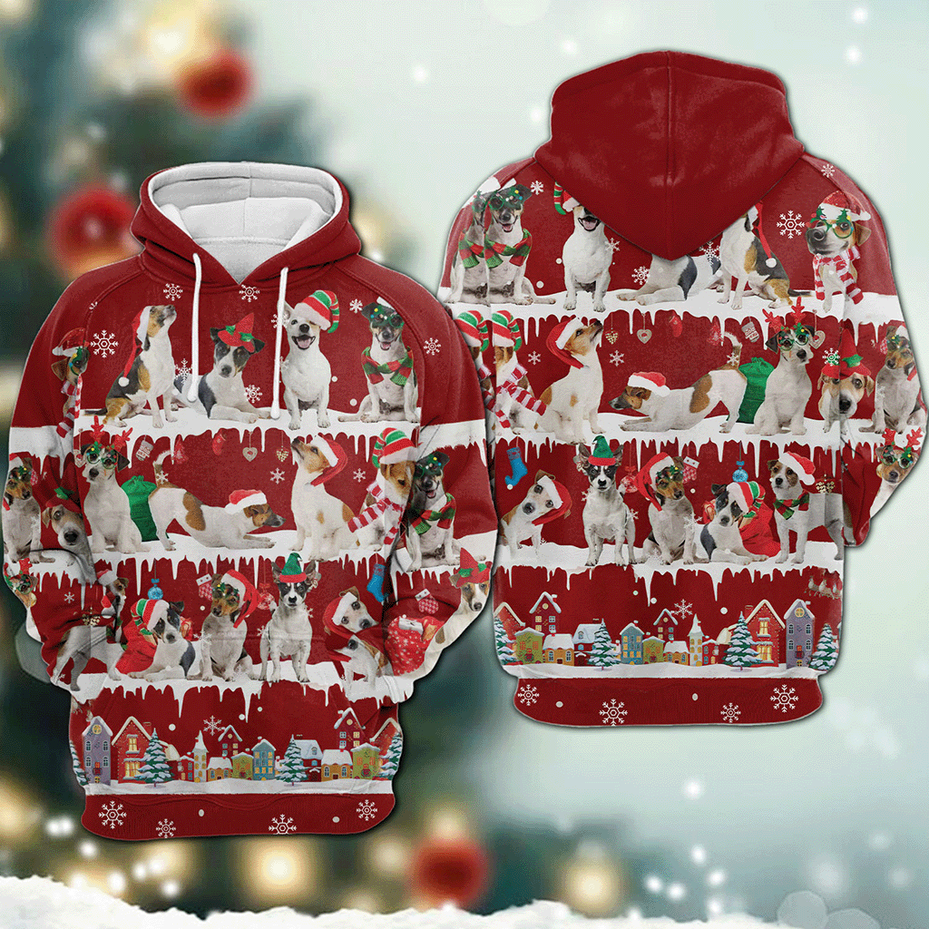 Jack Russell Terrier - Snow Christmas - 3D Hoodie