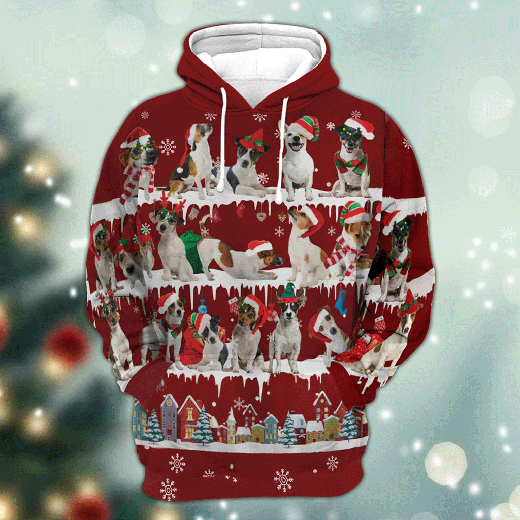 Jack Russell Terrier - Snow Christmas - 3D Hoodie