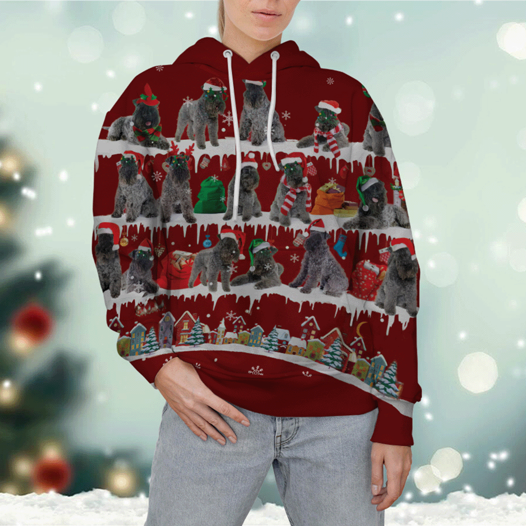 Kerry Blue Terrier - Snow Christmas - 3D Hoodie