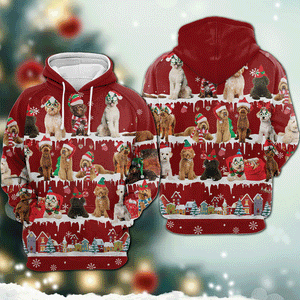 Labradoodle - Snow Christmas - 3D Hoodie