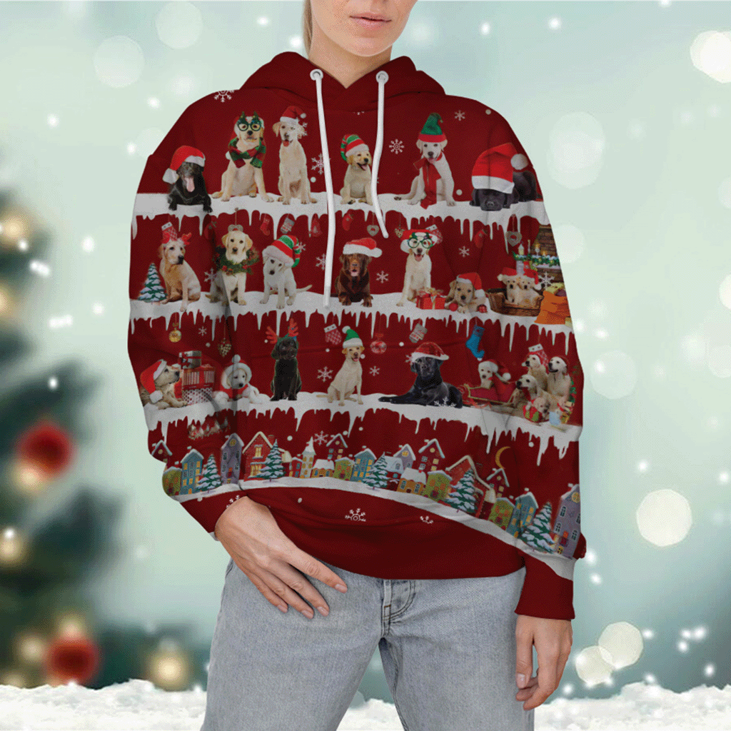 Labrador - Snow Christmas - 3D Hoodie