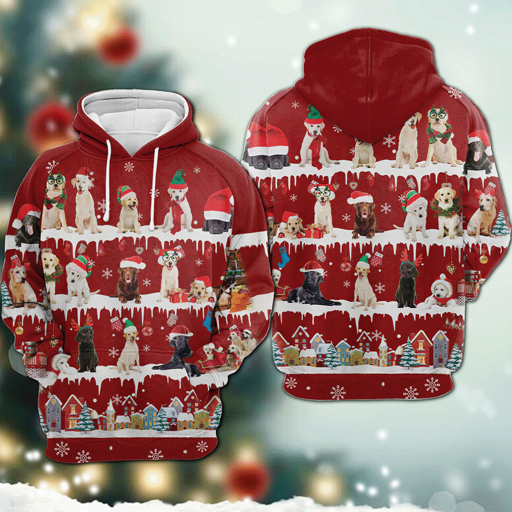 Labrador - Snow Christmas - 3D Hoodie