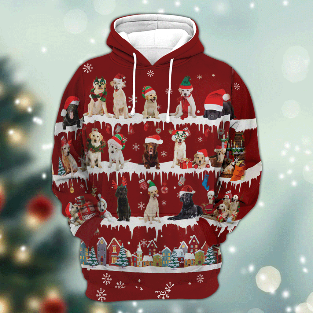 Labrador - Snow Christmas - 3D Hoodie