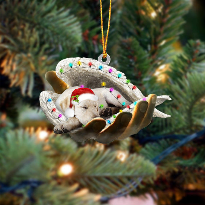 Labrador retriever Sleeping Angel In God Hand Christmas Ornament