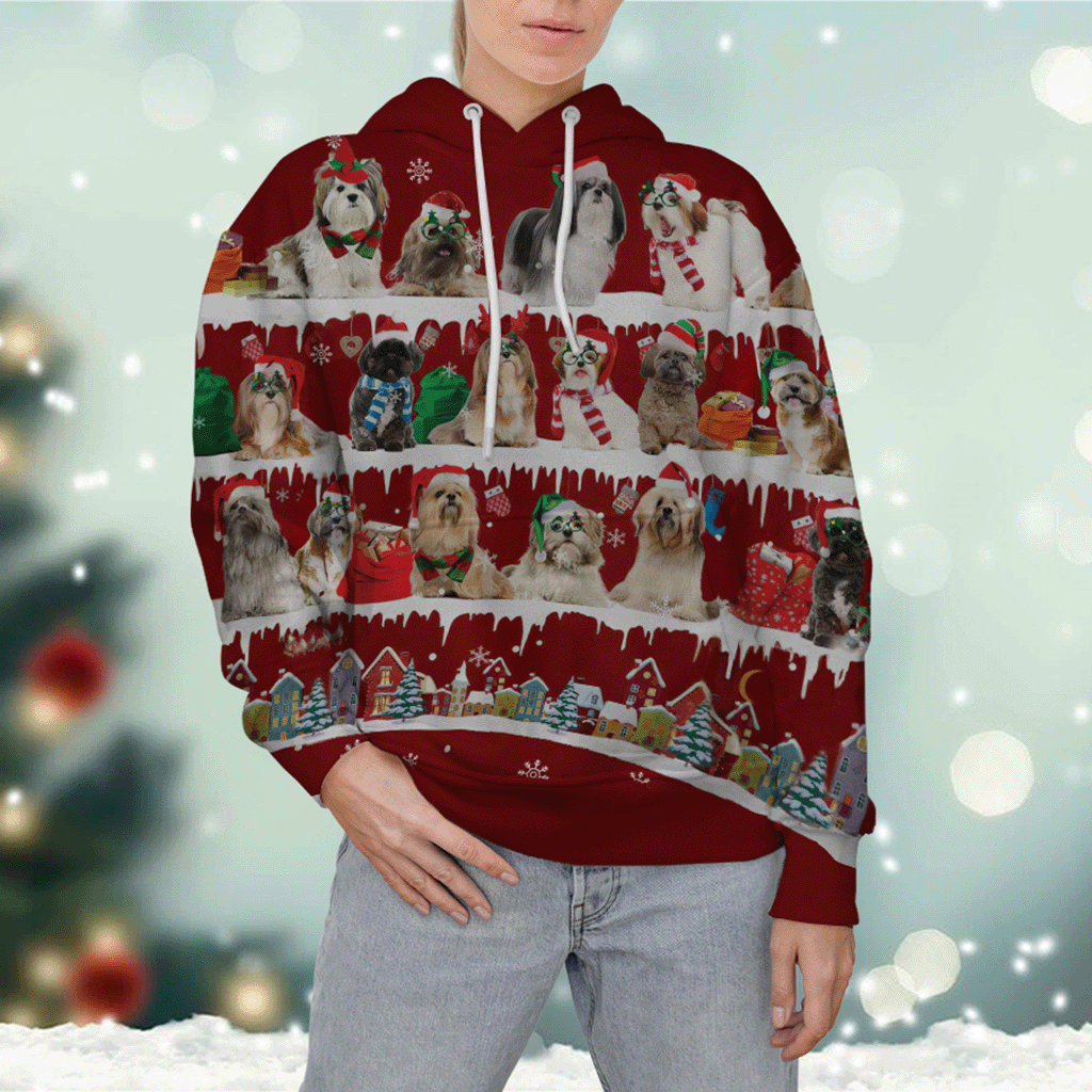Lhasa - Snow Christmas - 3D Hoodie