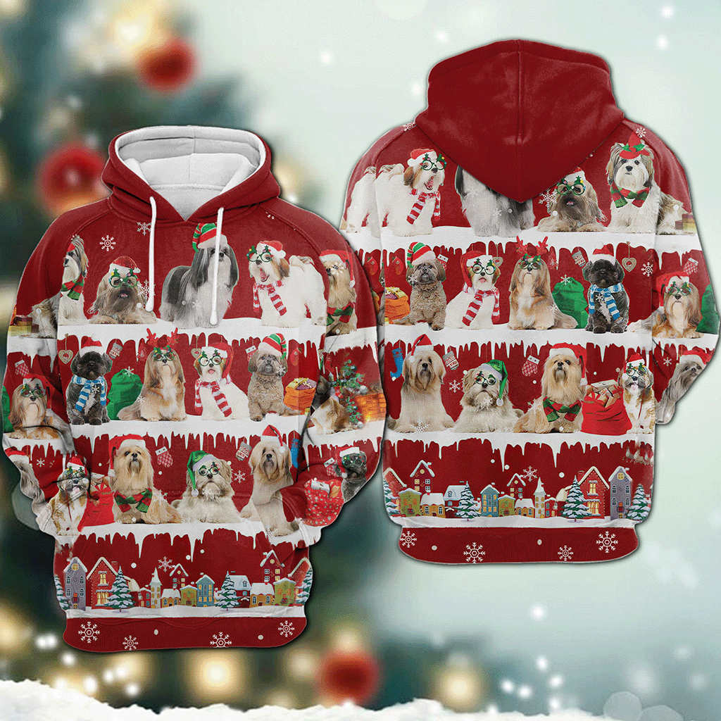 Lhasa - Snow Christmas - 3D Hoodie