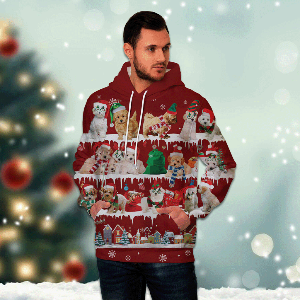 Maltipoo - Snow Christmas - 3D Hoodie