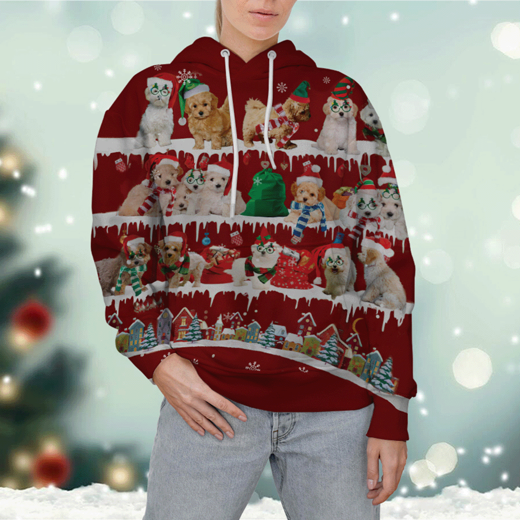 Maltipoo - Snow Christmas - 3D Hoodie