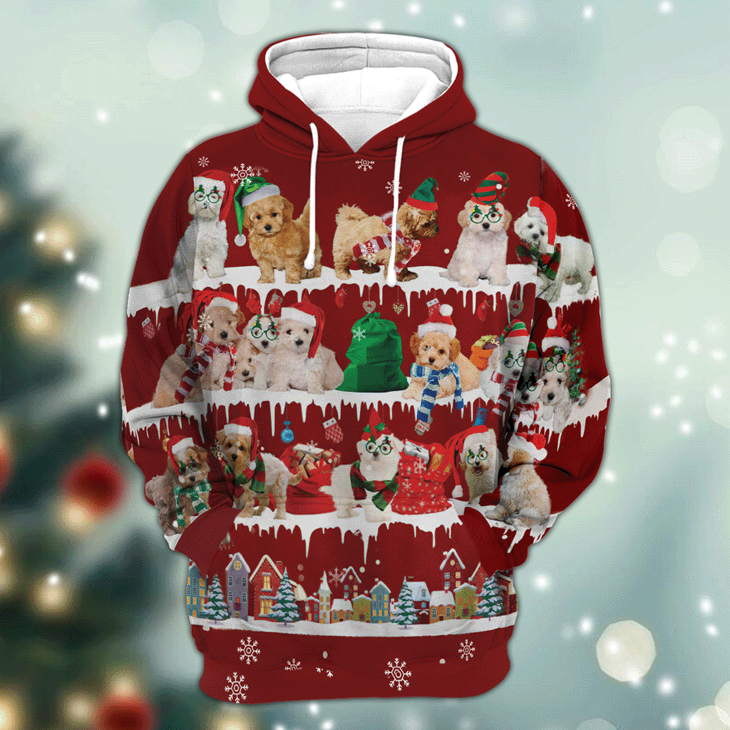 Maltipoo - Snow Christmas - 3D Hoodie