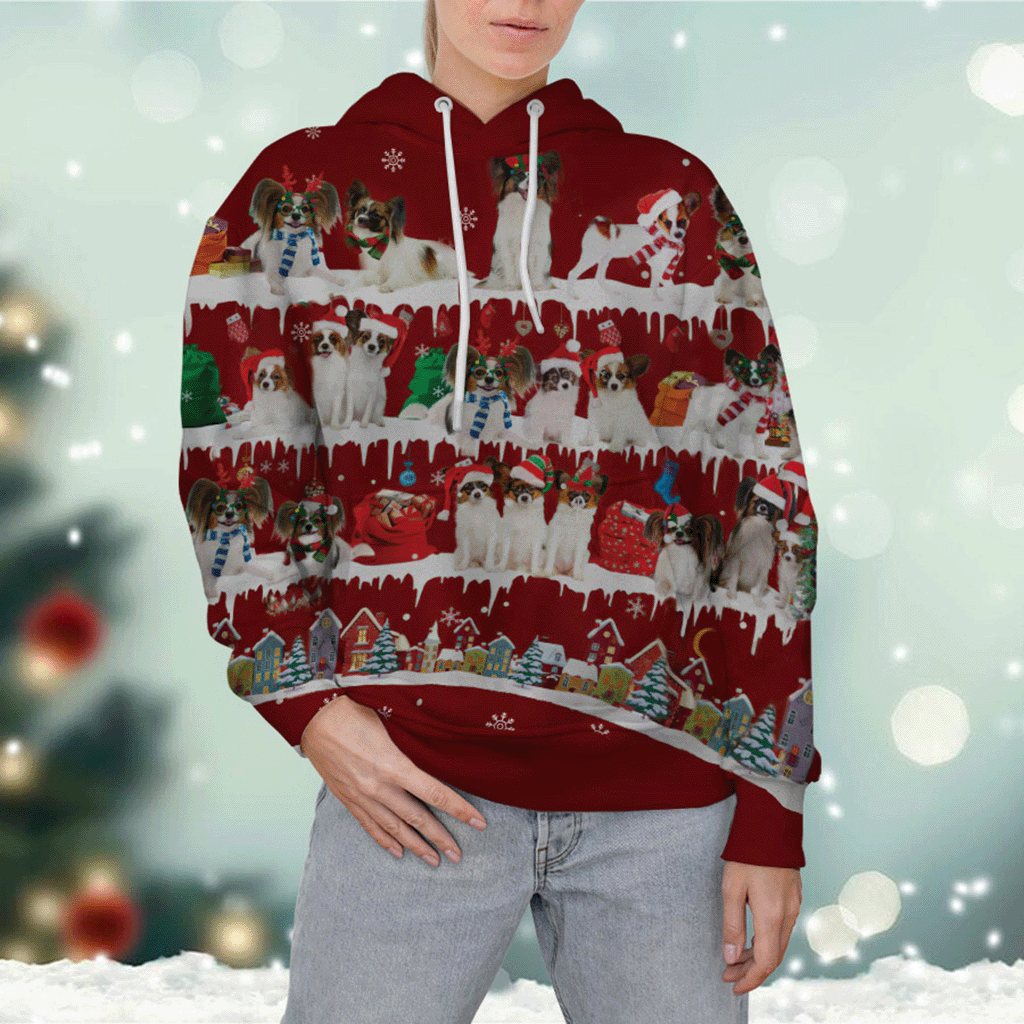 Papillon - Snow Christmas - 3D Hoodie