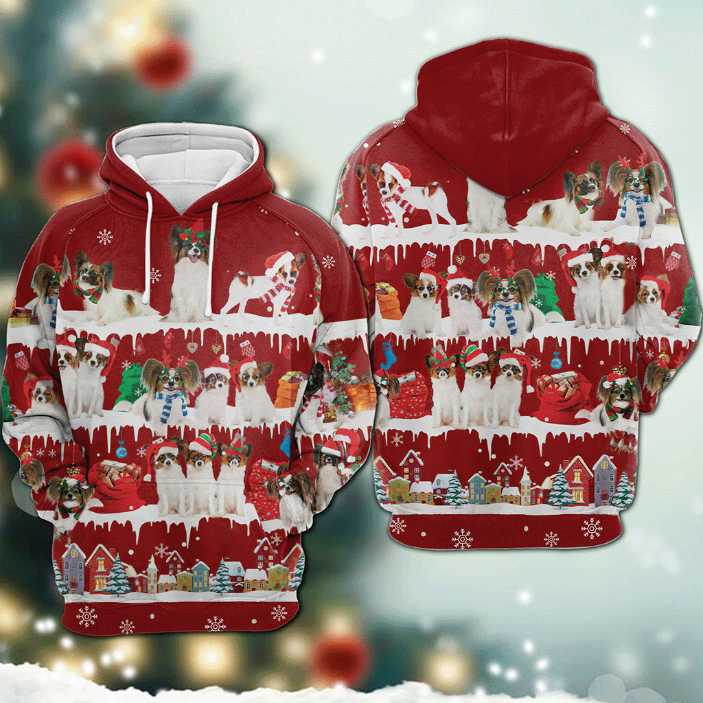Papillon - Snow Christmas - 3D Hoodie