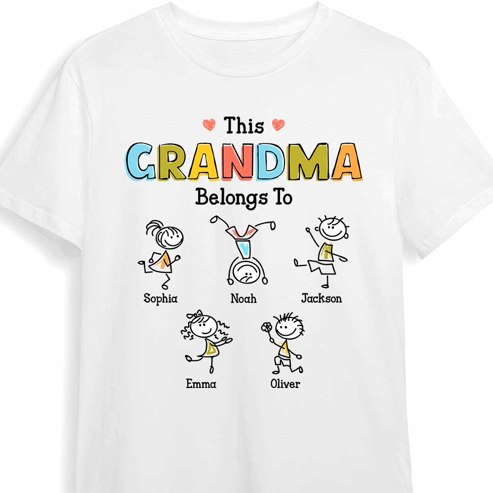 Personalized Grandma Drawing T Shirt