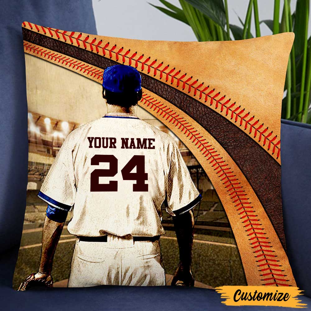 Love Baseball Player Pillow