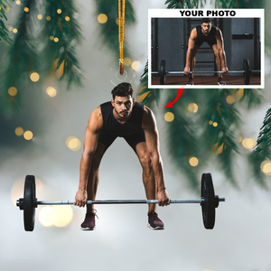 Personalized Body Builder/Fitness Photo Christmas Ornament