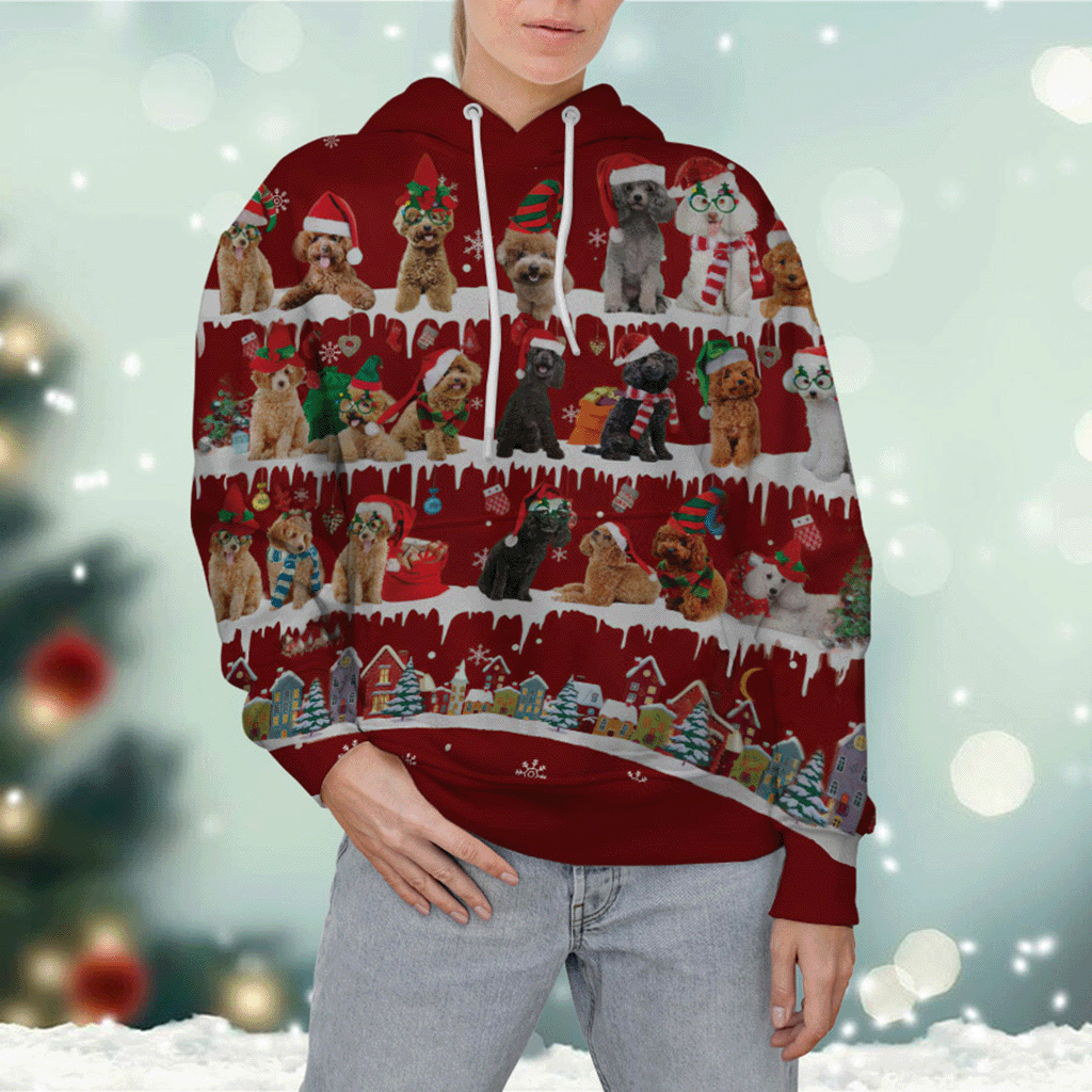 Poodle - Snow Christmas - 3D Hoodie