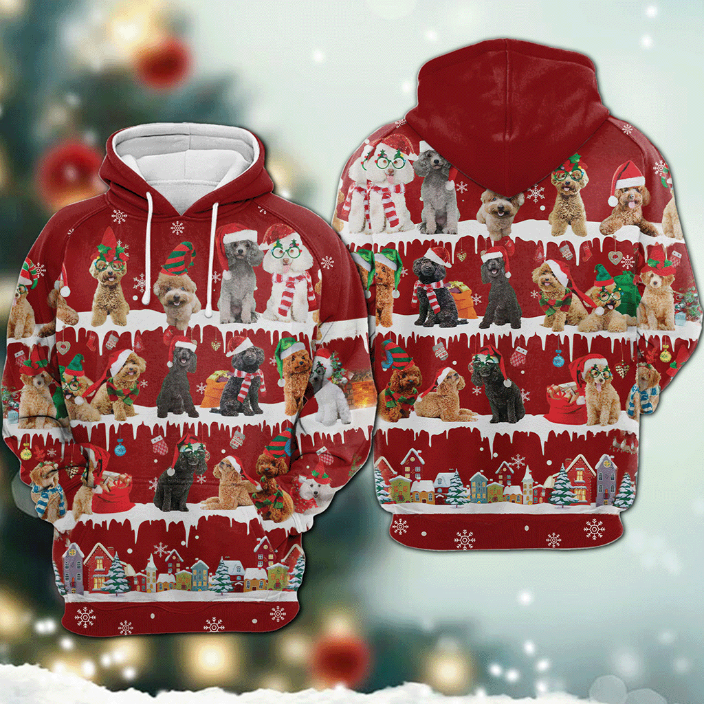 Poodle - Snow Christmas - 3D Hoodie