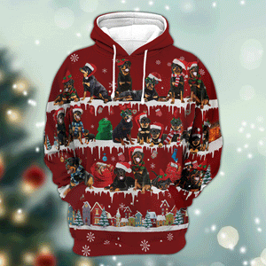 Rottweiler - Snow Christmas - 3D Hoodie