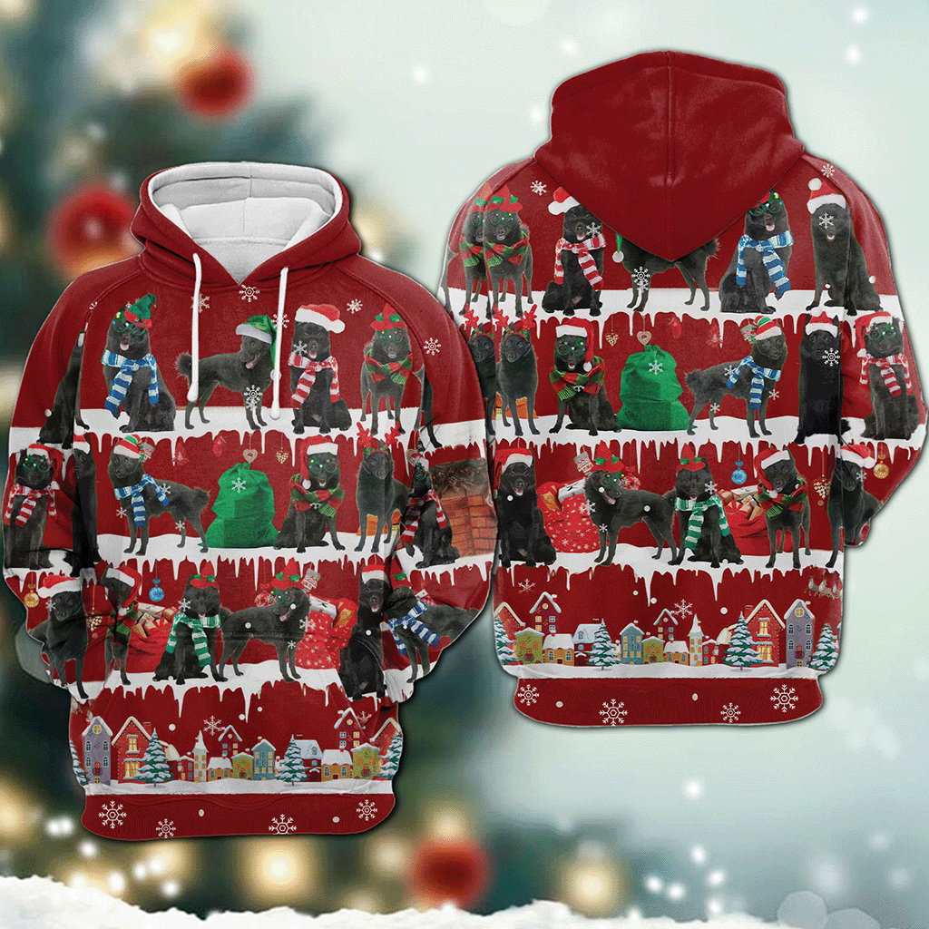 Schipperke - Snow Christmas - 3D Hoodie