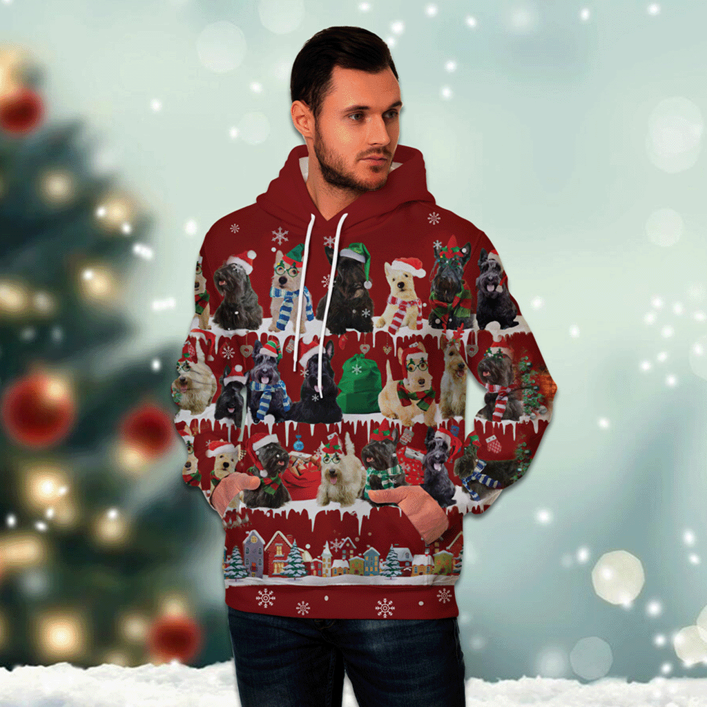 Scottish Terrier - Snow Christmas - 3D Hoodie