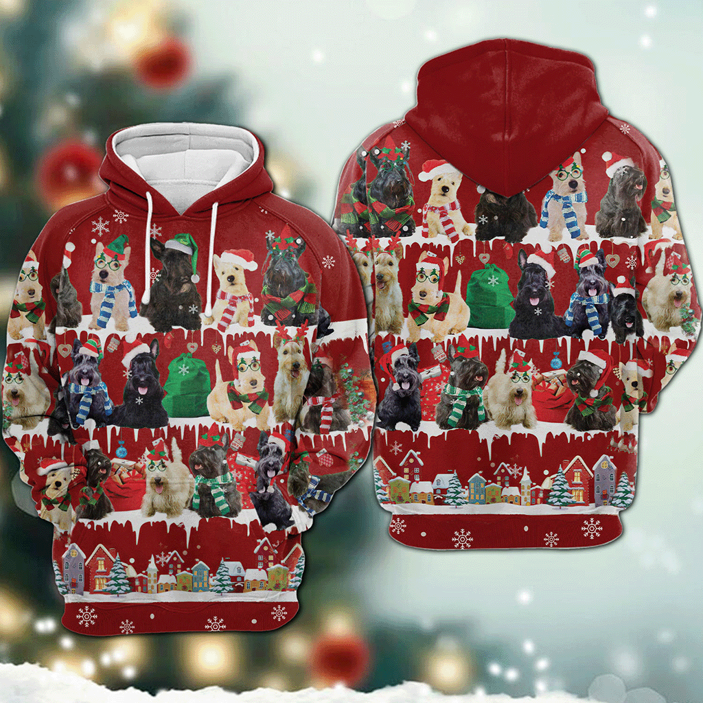 Scottish Terrier - Snow Christmas - 3D Hoodie