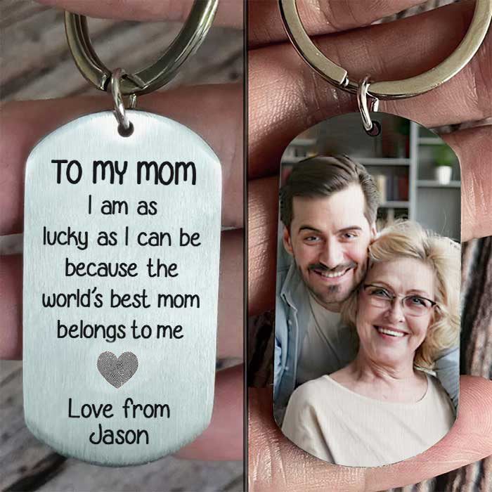 You're The World Best Mum - Upload Image, Gift For Mum - Personalized Keychain
