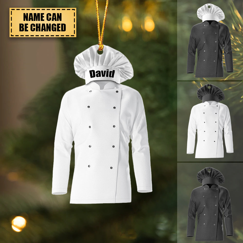 Personalized Chef Coat Uniform Christmas Ornament