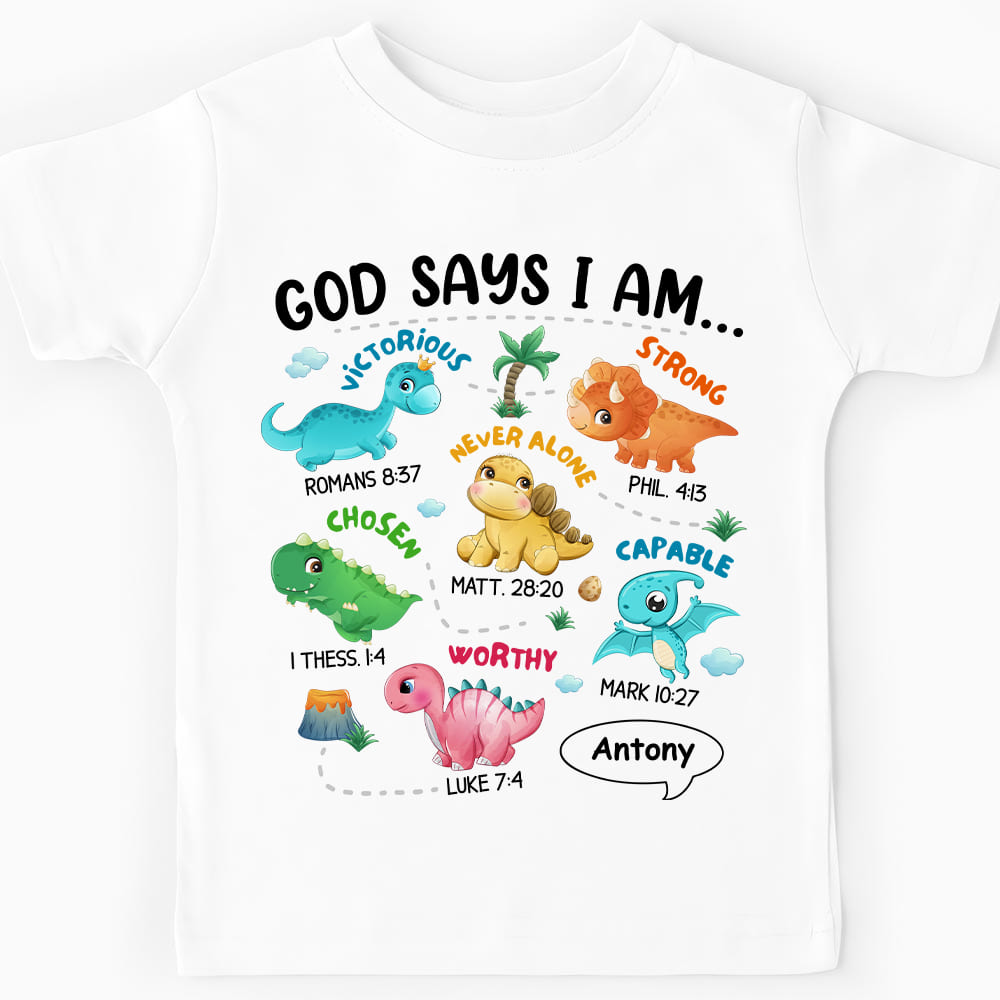 Personalized Gifts For Grandson Dinosaur I Am Kid T Shirt