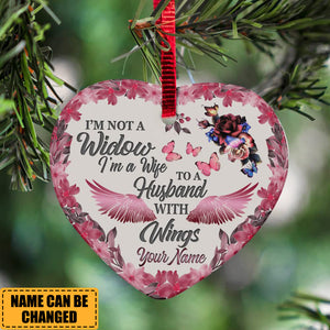 Personalized Butterfly Memorial Gifts I¡¯m Not A Widow Ceramic Ornament