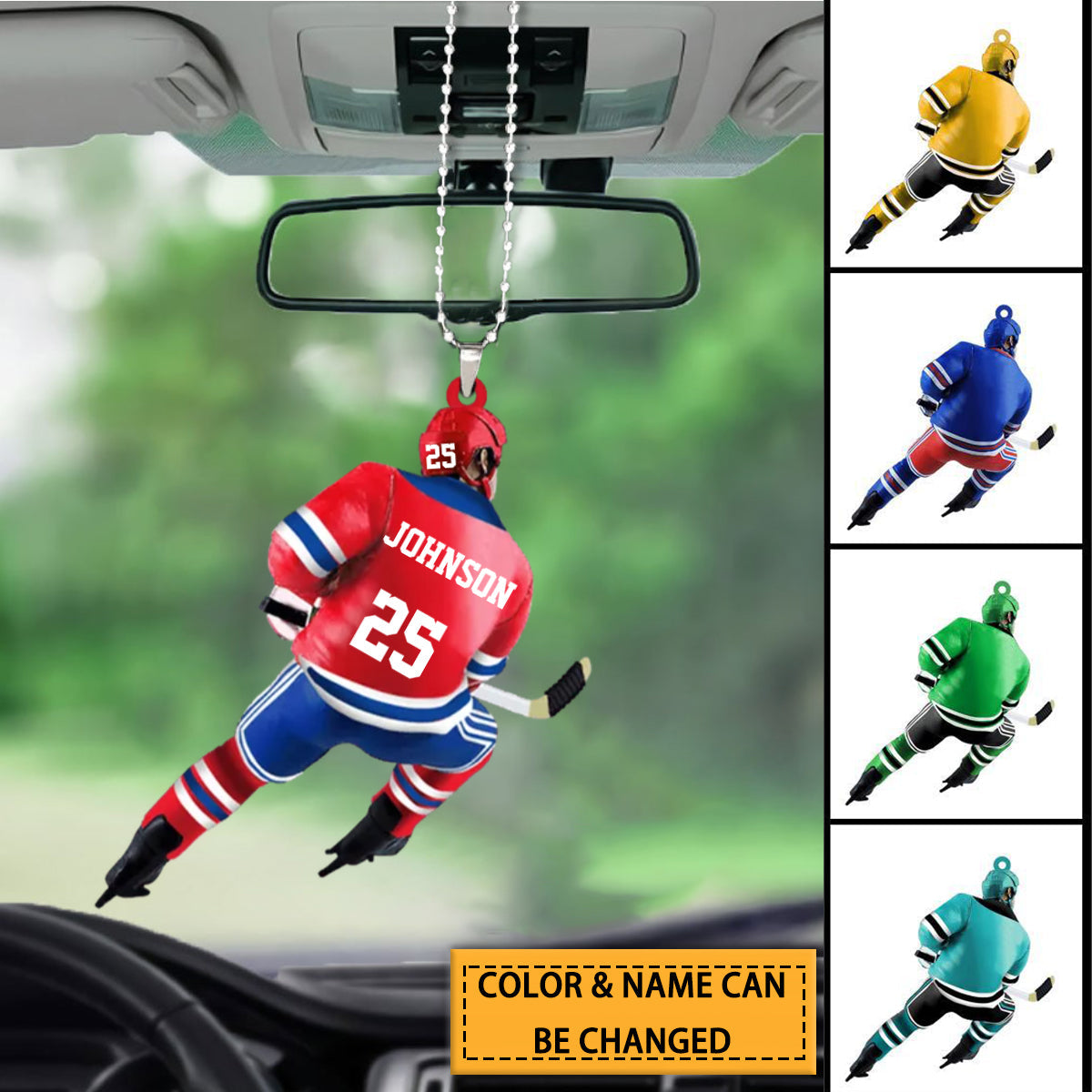 Personalized Ice Hockey Player Acrylic Ornament -Great Gift Idea For Ice Hockey Lovers