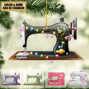 Personalized Sewing Machine Christmas Ornament