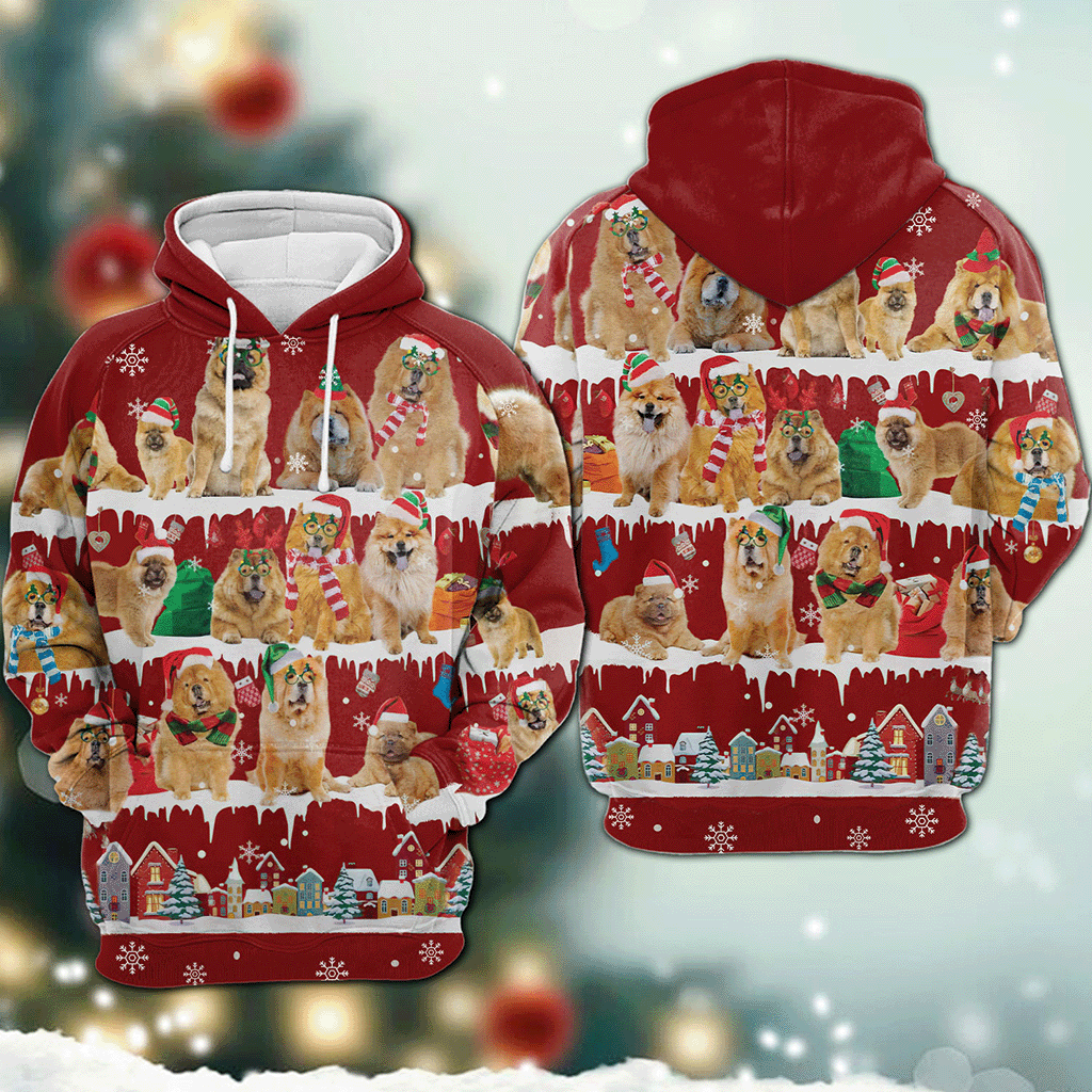 Chow Chow - Snow Christmas - 3D Hoodie