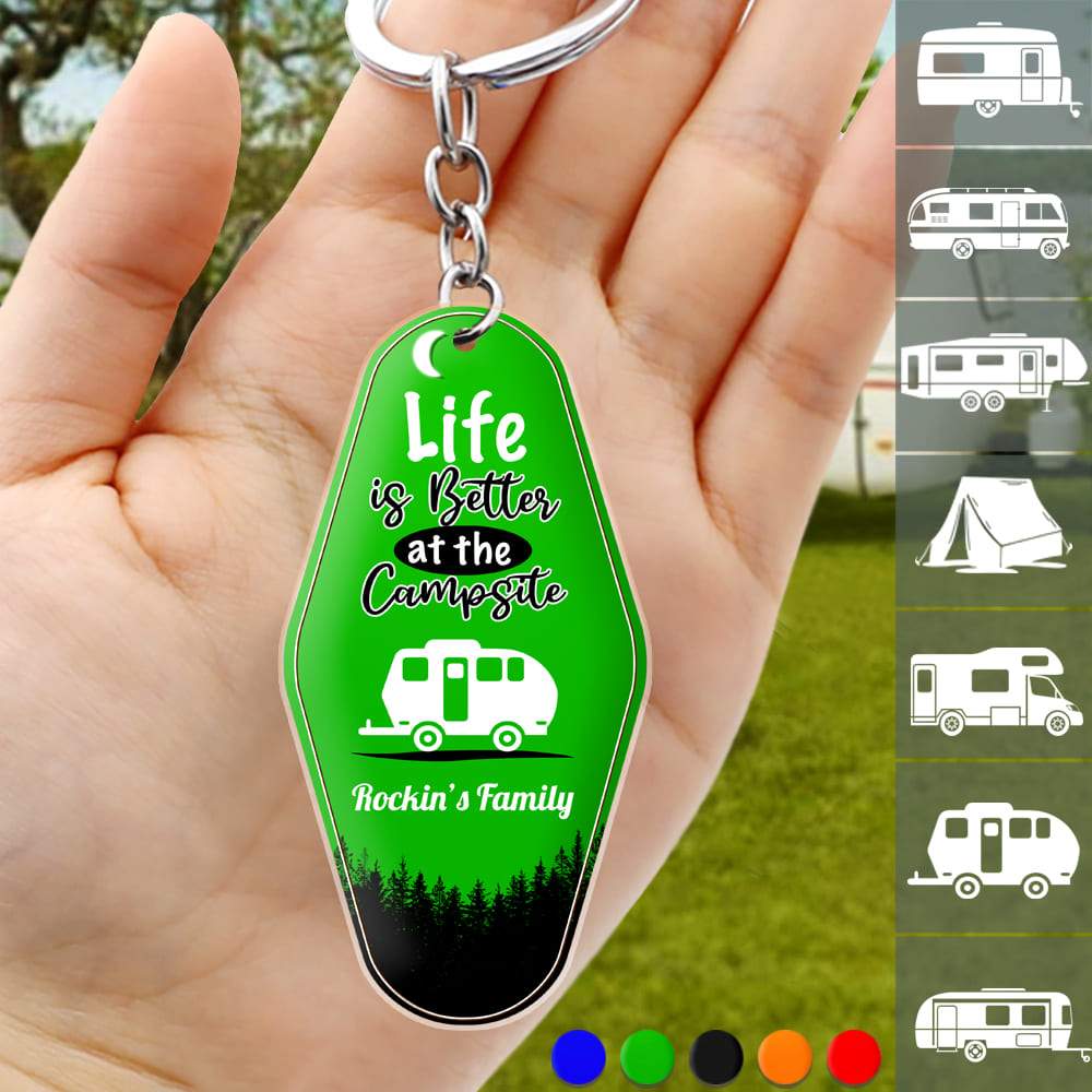 Happy Campers Camping Acrylic Keychain