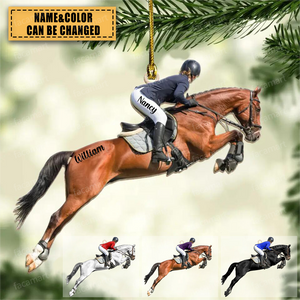 Barrel Racng Horse Ornament Personalzed Rodeo Ornament - Etsy