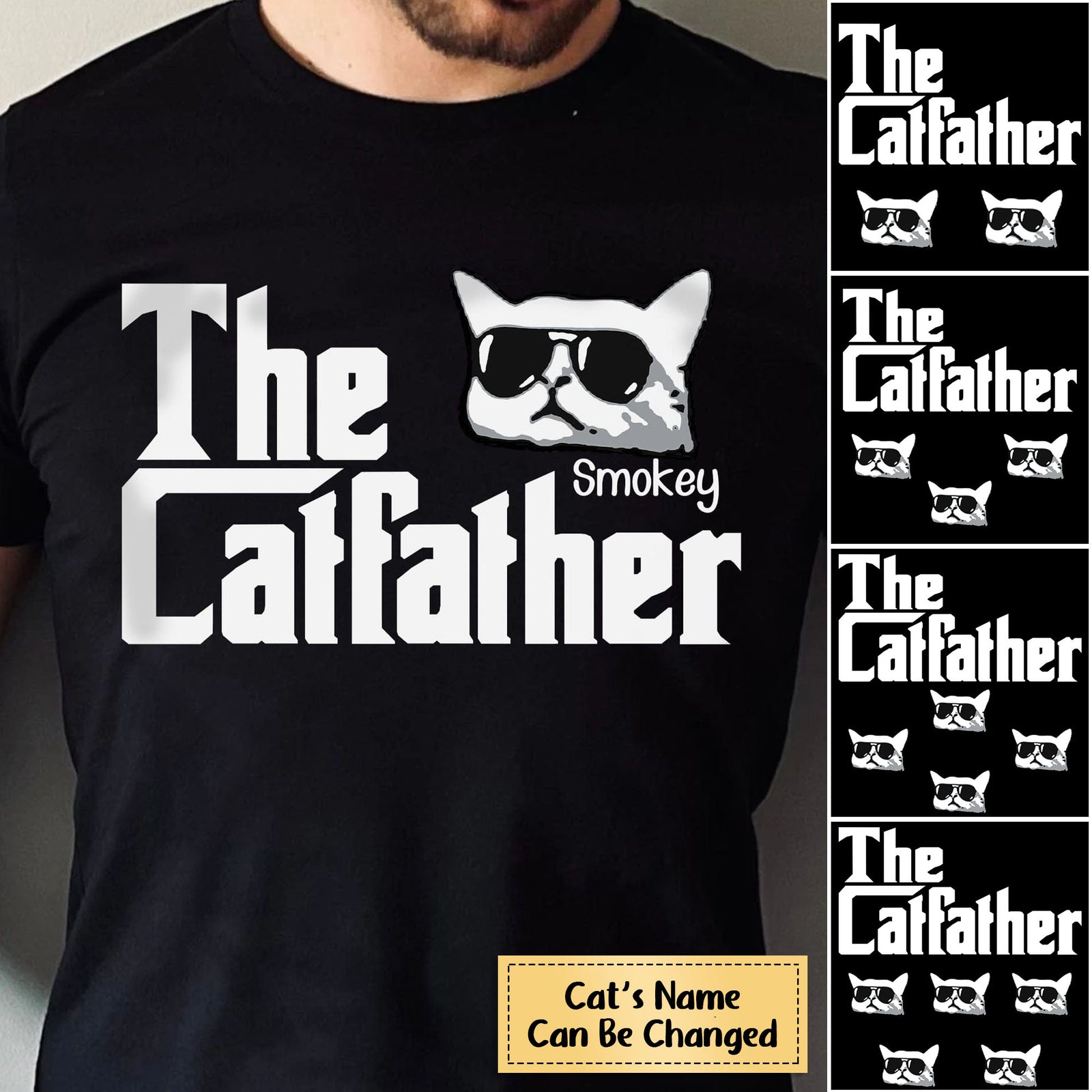 The Catfather Personalized Custom Cat Dad Shirt
