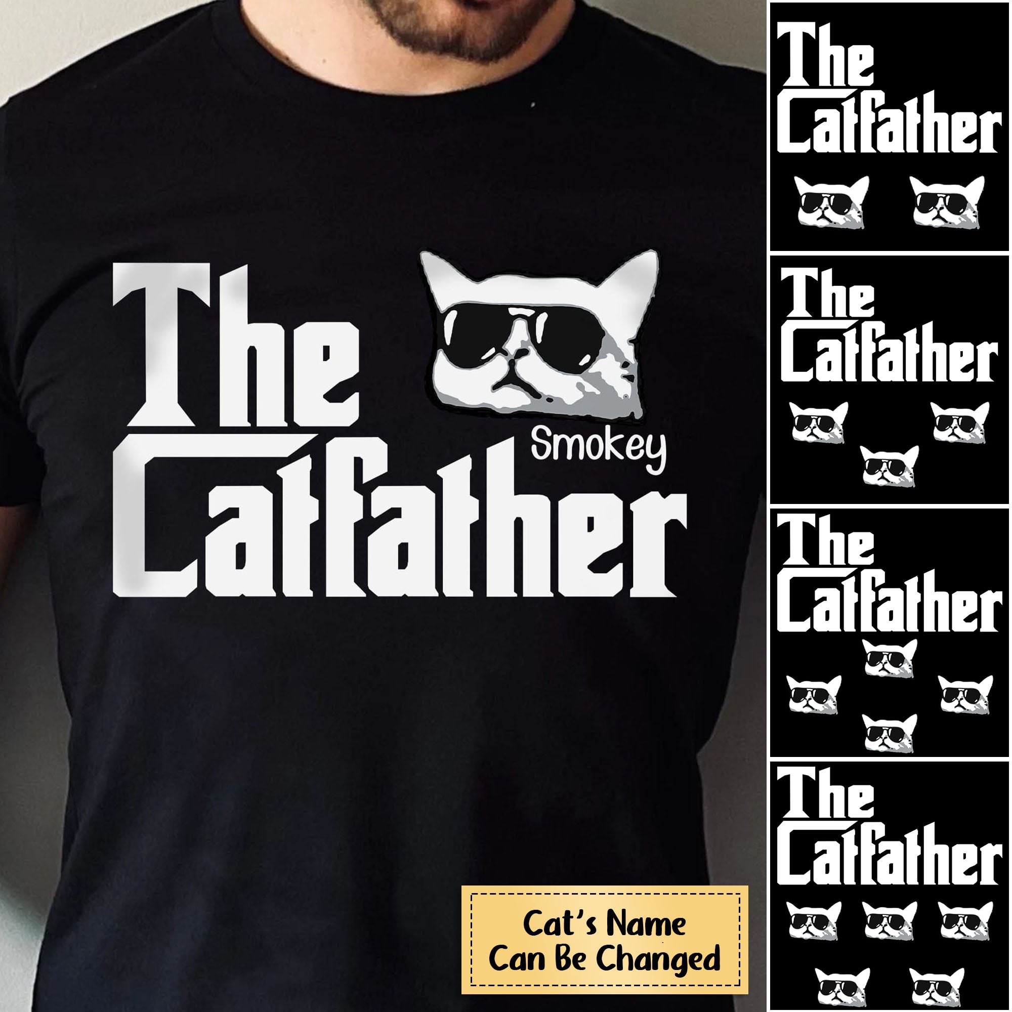 The Catfather Personalized Custom Cat Dad Shirt