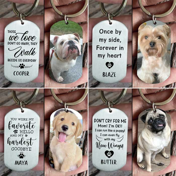 DON'T CRY FOR ME I'M OK!! - UPLOAD IMAGE - PERSONALIZED KEYCHAIN