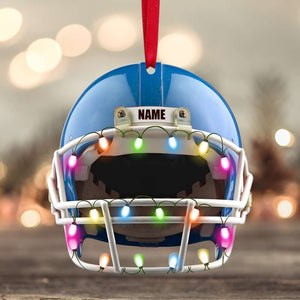 American Football Helmet - Personalized Christmas Ornament