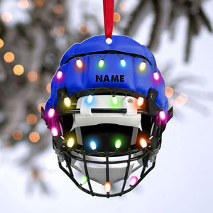 American Football Helmet - Personalized Christmas Ornament