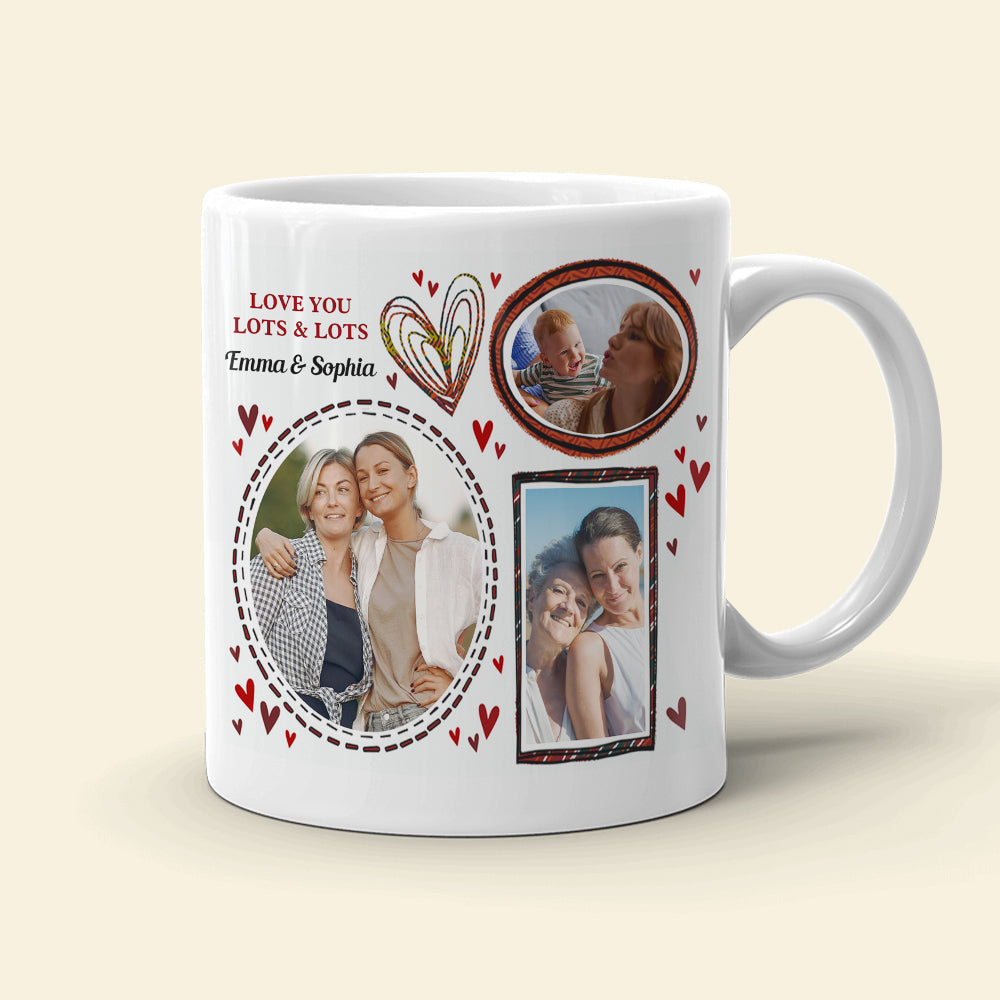 Love You Lots & Lots Custom Wordle Family Mug, Gift For Family