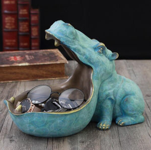 [MGT] Hippopotamus statue decoration resin artware sculpture statue decor home decoration accessories